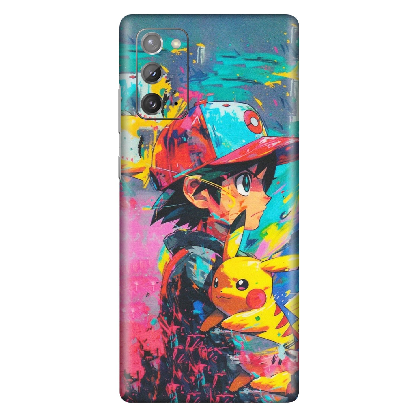 Samsung M/F/Note/Flip and C Phone Skins (All Models) - Ash & Pikachu - Matte Finish (M-26) Samsung Galaxy Note 20