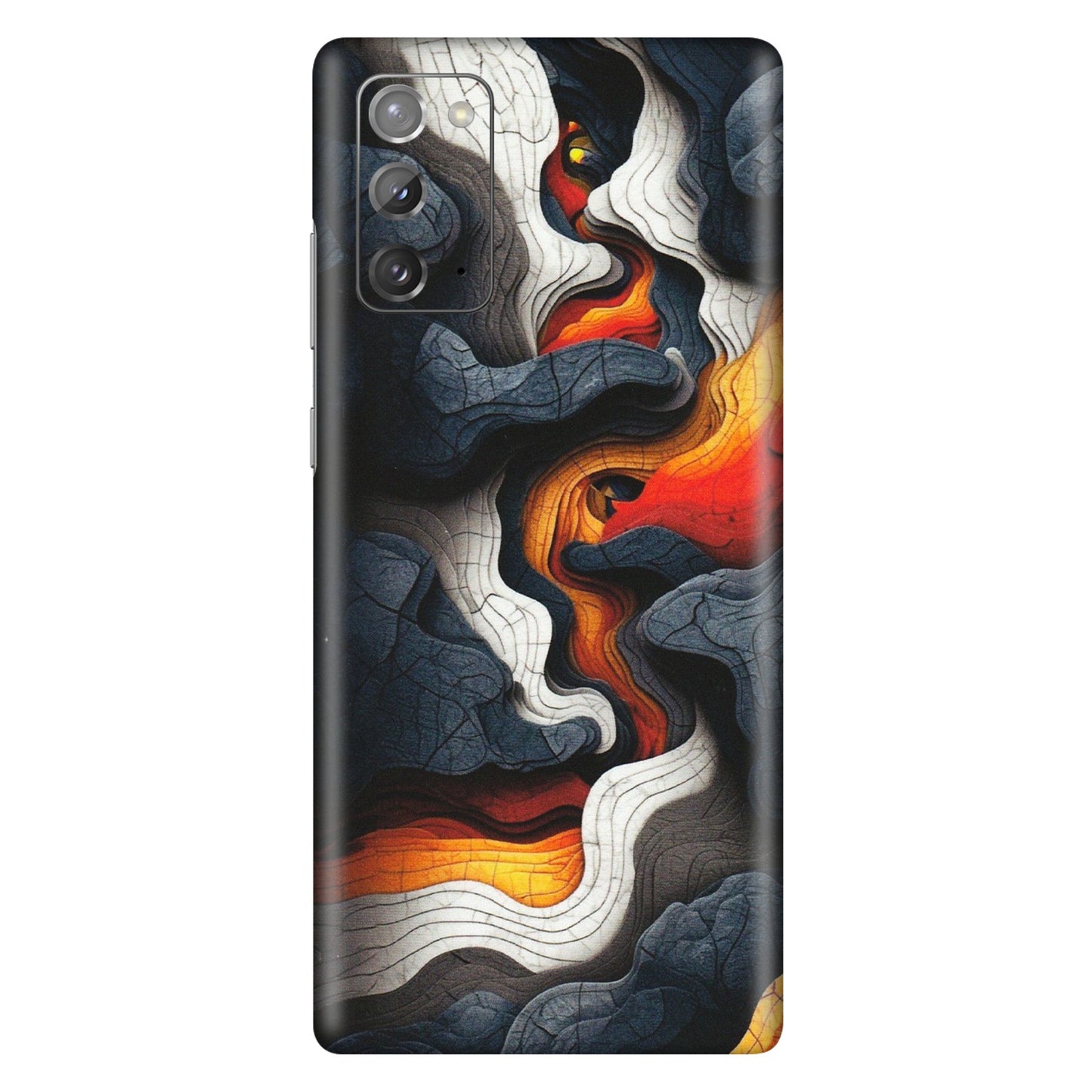 Samsung M/F/Note/Flip and C Phone Skins (All Models) - Abstract Volcanic Layers - Matte Finish (M-52) Samsung Galaxy Note 20
