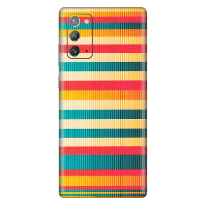 Samsung M/F/Note/Flip and C Phone Skins (All Models) - Colourful Stripes Soothing Effect - Matte Finish (M-86) Samsung Galaxy Note 20