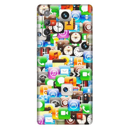 Samsung M/F/Note/Flip and C Phone Skins (All Models) - All Apple Icons - Matte Finish (M-93) Samsung Galaxy Note 20