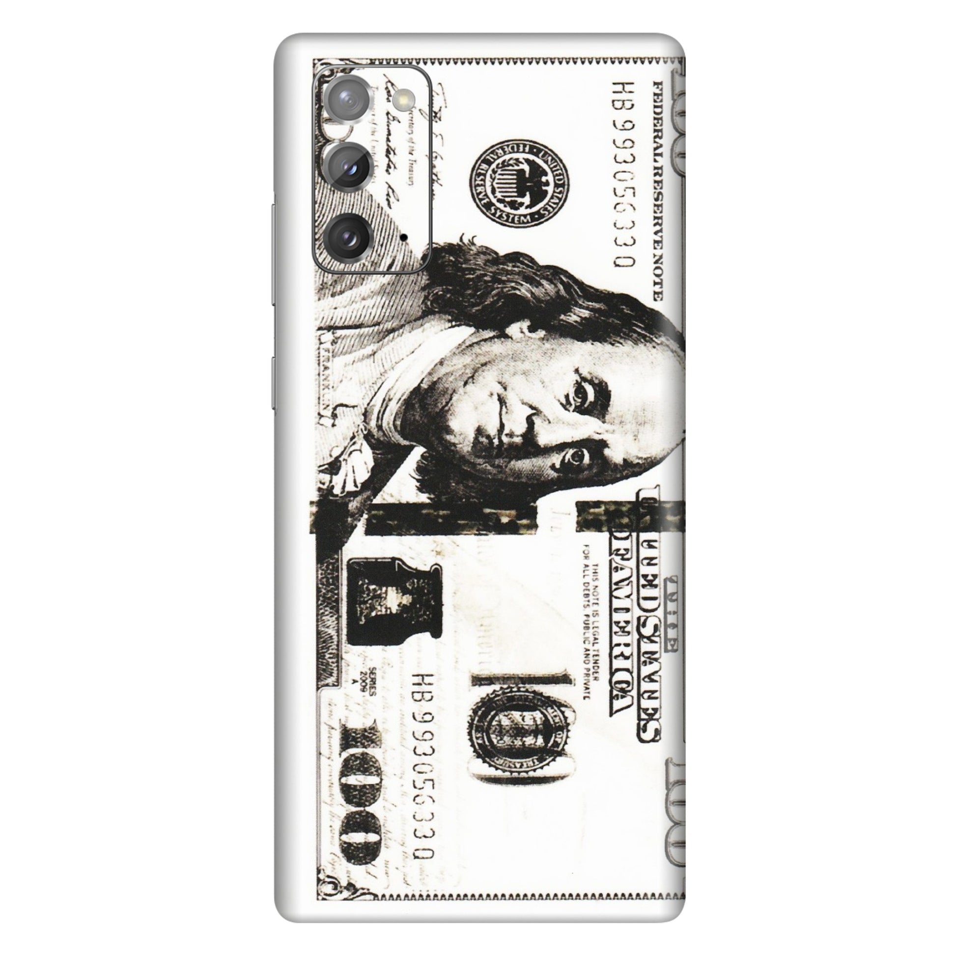 Samsung M/F/Note/Flip and C Phone Skins (All Models) - 100 Dollar Currency - Transparent Finish (T-01) Samsung Galaxy Note 20