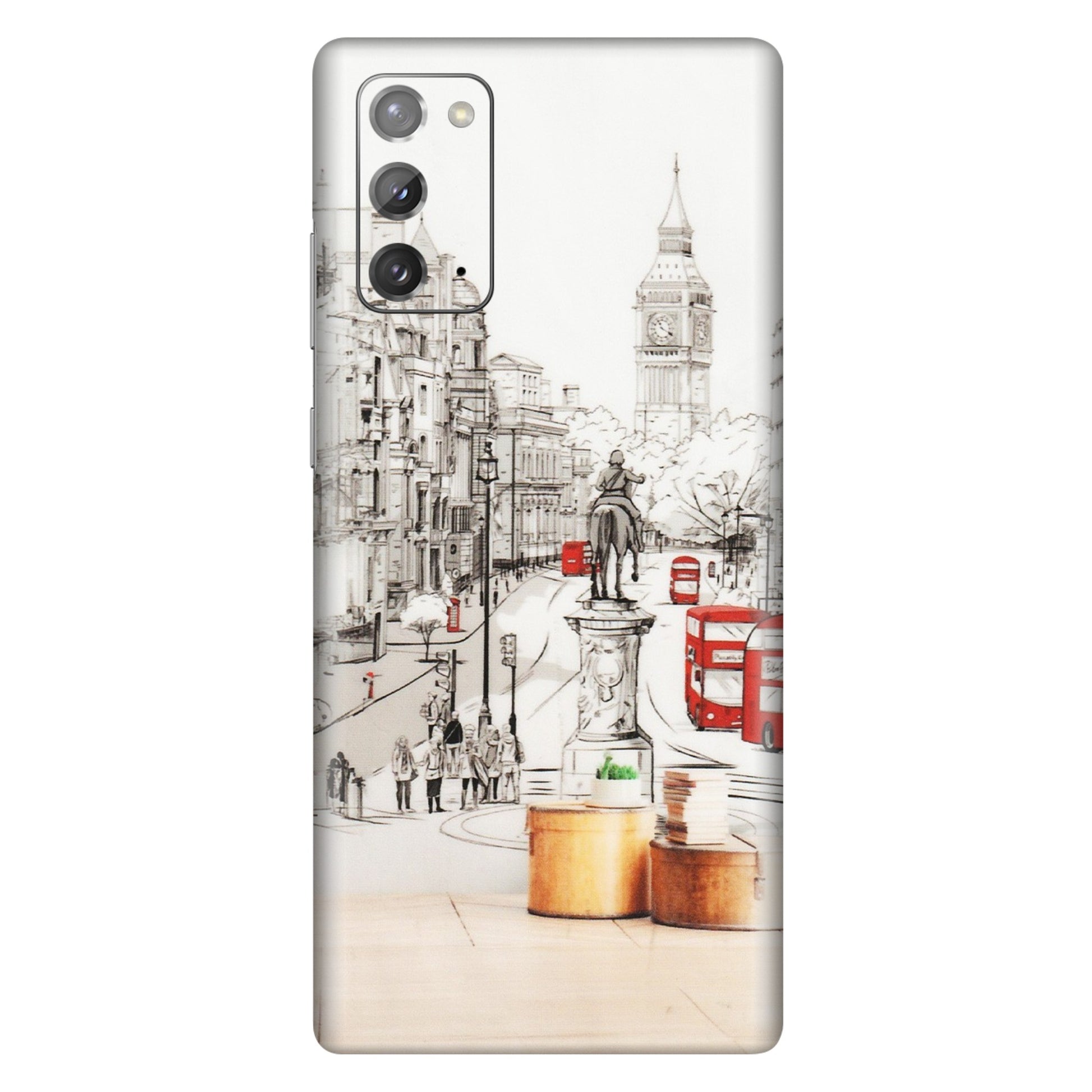 Samsung M/F/Note/Flip and C Phone Skins (All Models) - London Street - Transparent Finish (T-02) Samsung Galaxy Note 20