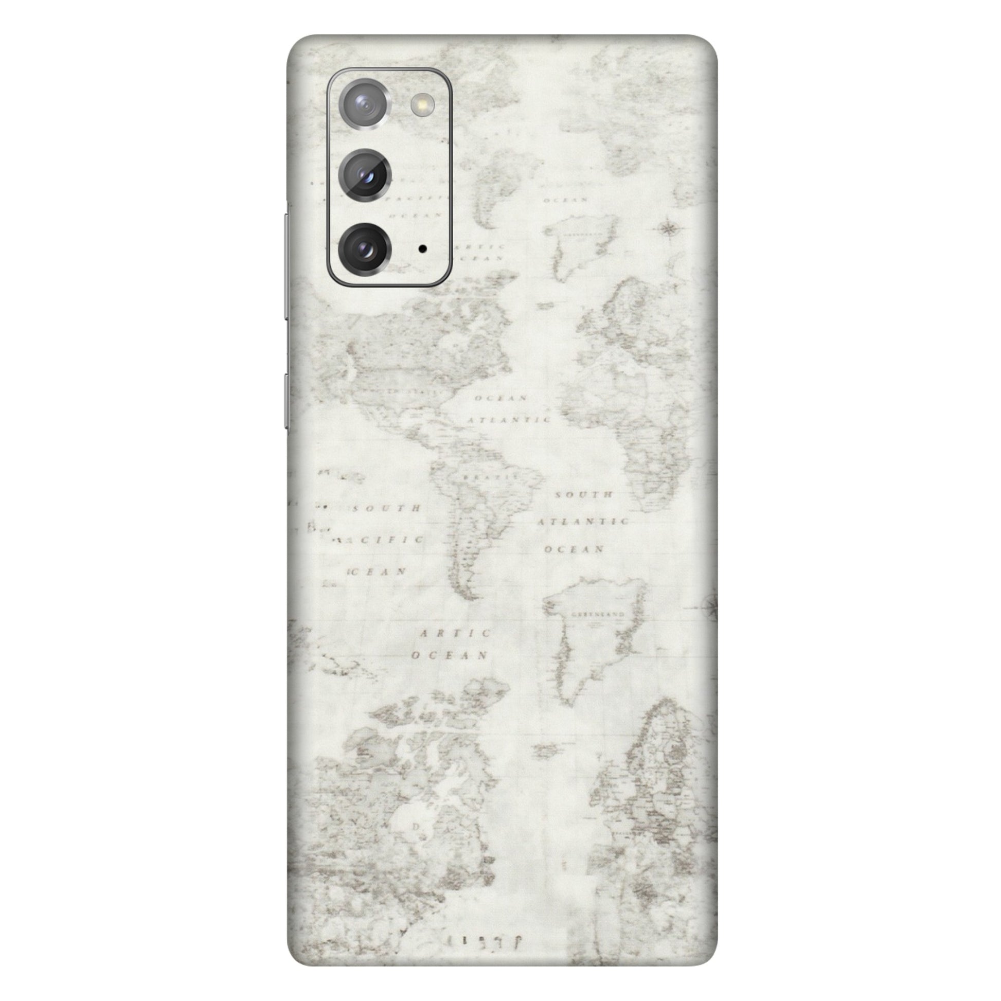 Samsung M/F/Note/Flip and C Phone Skins (All Models) - World Travel Map - Transparent Finish (T-04) Samsung Galaxy Note 20