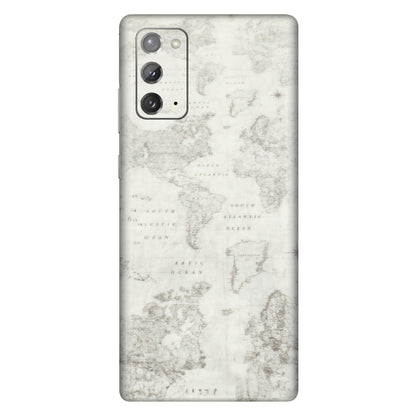 Samsung M/F/Note/Flip and C Phone Skins (All Models) - World Travel Map - Transparent Finish (T-04) Samsung Galaxy Note 20
