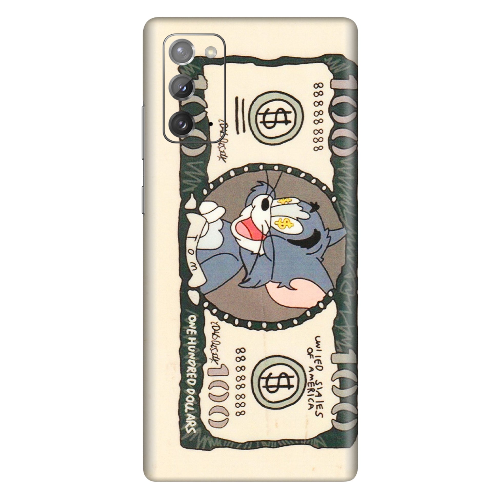 Samsung M/F/Note/Flip and C Phone Skins (All Models) - One Hundred Dollar Tom - Transparent Finish (T-16) Samsung Galaxy Note 20