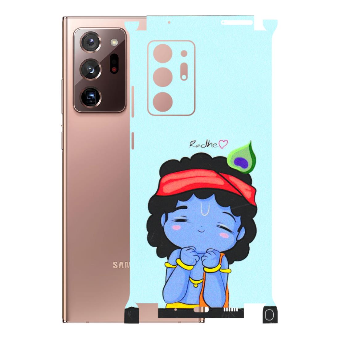 Samsung M/F/Note/Flip and C Phone Skins (All Models) - Radhe Radhe Cute Toon - 3D Embossed Finish (L-05) Samsung Galaxy Note 20 Ultra
