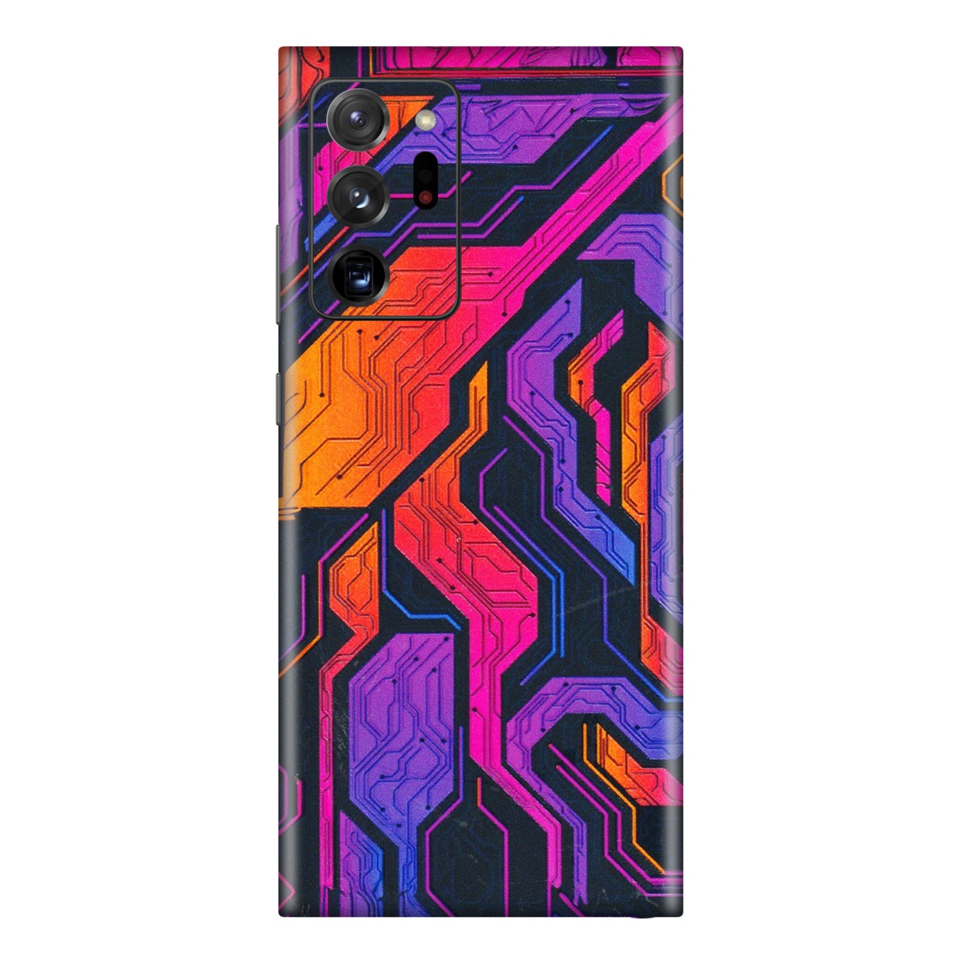 Samsung M/F/Note/Flip and C Phone Skins (All Models) - Tech Circuits Futuristic - 3D Embossed Finish (L-07) Samsung Galaxy Note 20 Ultra