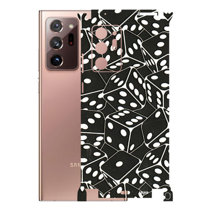 Samsung M/F/Note/Flip and C Phone Skins (All Models) - Big Black Dices - 3D Embossed Finish (L-106) Samsung Galaxy Note 20 Ultra