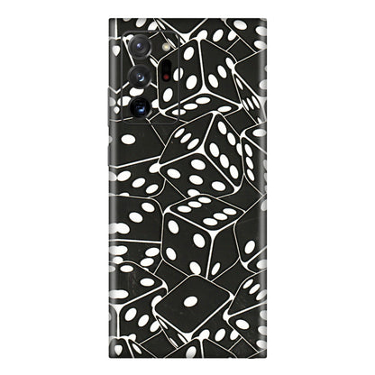 Samsung M/F/Note/Flip and C Phone Skins (All Models) - Big Black Dices - 3D Embossed Finish (L-106) Samsung Galaxy Note 20 Ultra