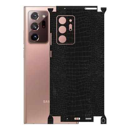 Samsung M/F/Note/Flip and C Phone Skins (All Models) - Snake Leather Black - 3D Embossed Finish (L-107) Samsung Galaxy Note 20 Ultra