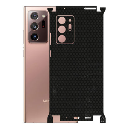 Samsung M/F/Note/Flip and C Phone Skins (All Models) - Black honeycomb - 3D Embossed Finish (L-114) Samsung Galaxy Note 20 Ultra