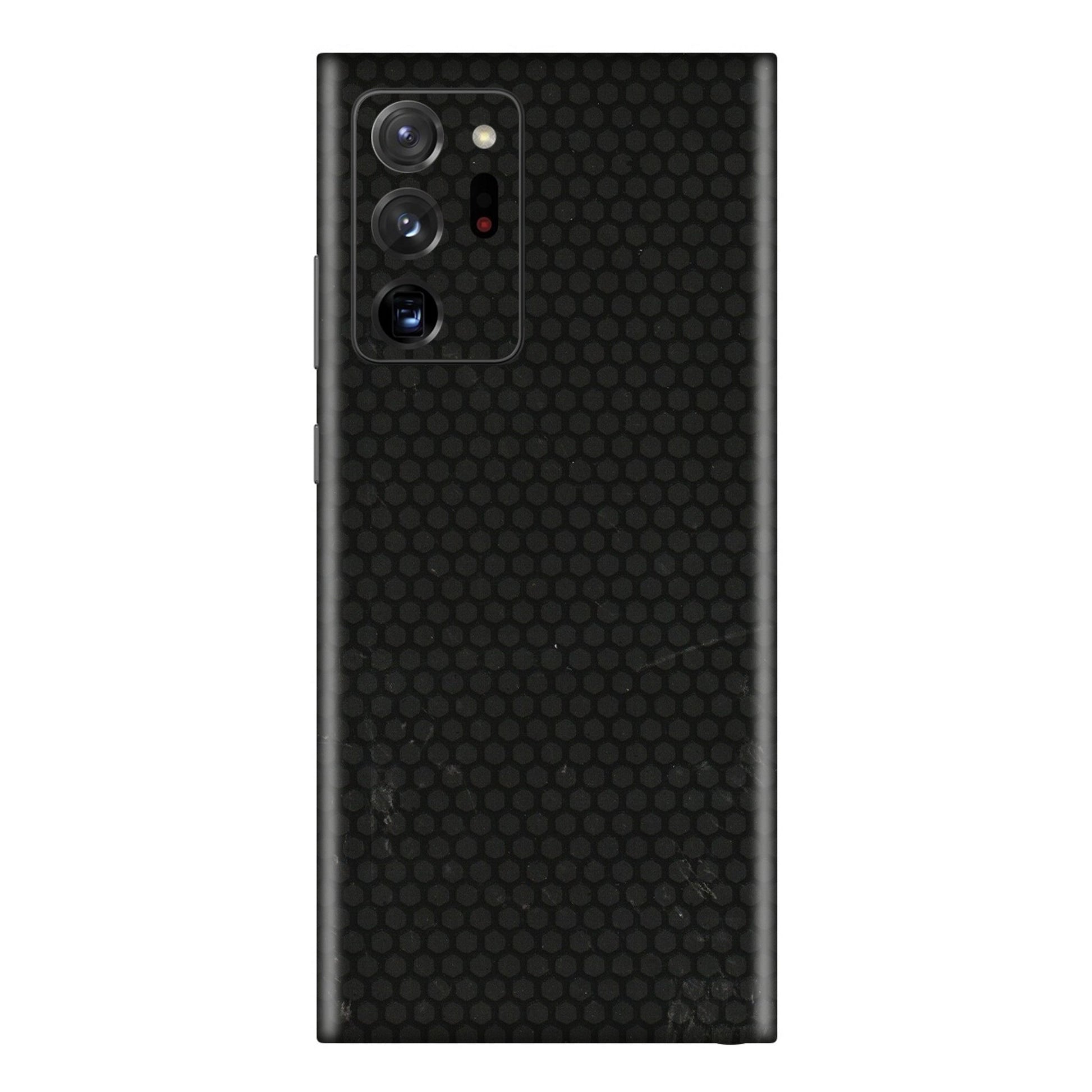 Samsung M/F/Note/Flip and C Phone Skins (All Models) - Black honeycomb - 3D Embossed Finish (L-114) Samsung Galaxy Note 20 Ultra