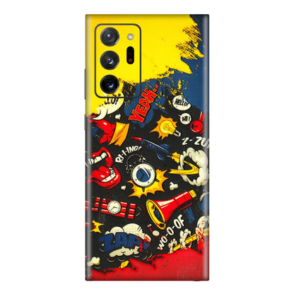 Samsung M/F/Note/Flip and C Phone Skins (All Models) - Pacific Doodle Art - 3D Embossed Finish (L-120) Samsung Galaxy Note 20 Ultra