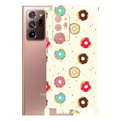 Samsung M/F/Note/Flip and C Phone Skins (All Models) - Mini Donuts Doodle Art - 3D Embossed Finish (L-122) Samsung Galaxy Note 20 Ultra