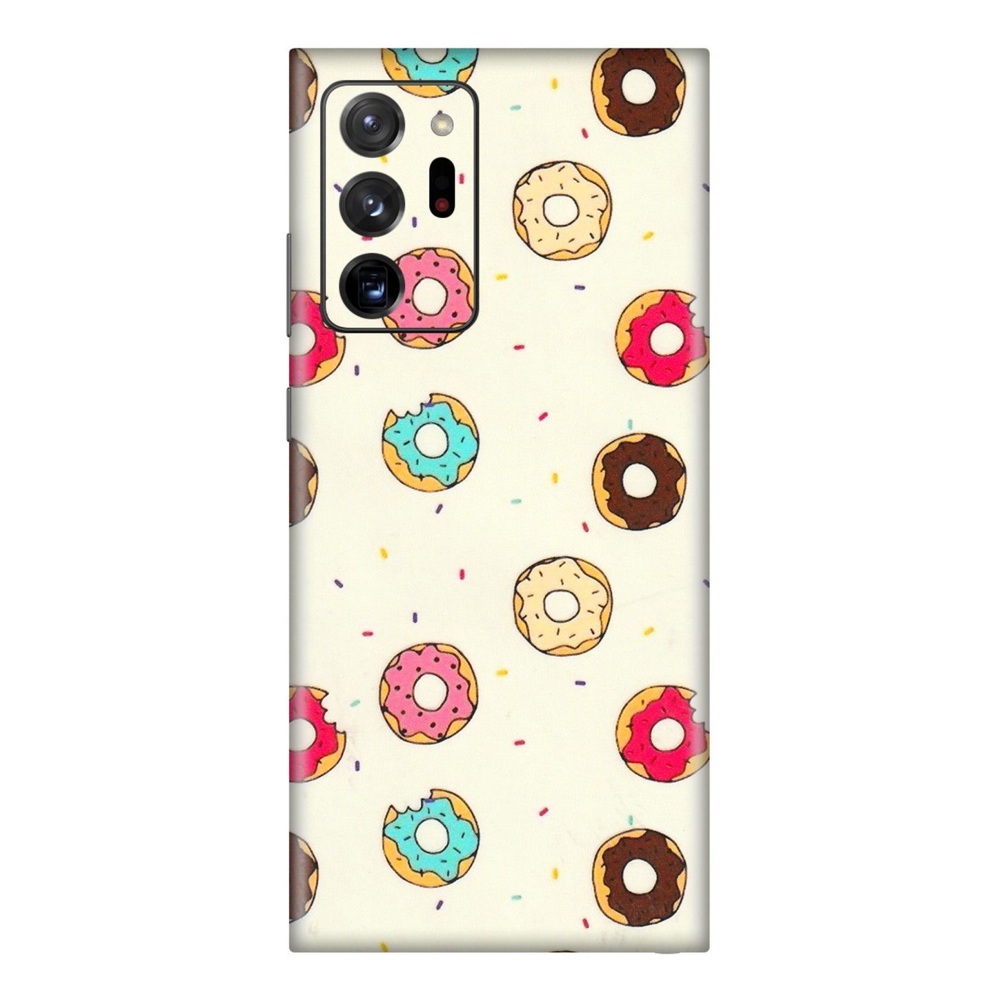 Samsung M/F/Note/Flip and C Phone Skins (All Models) - Mini Donuts Doodle Art - 3D Embossed Finish (L-122) Samsung Galaxy Note 20 Ultra