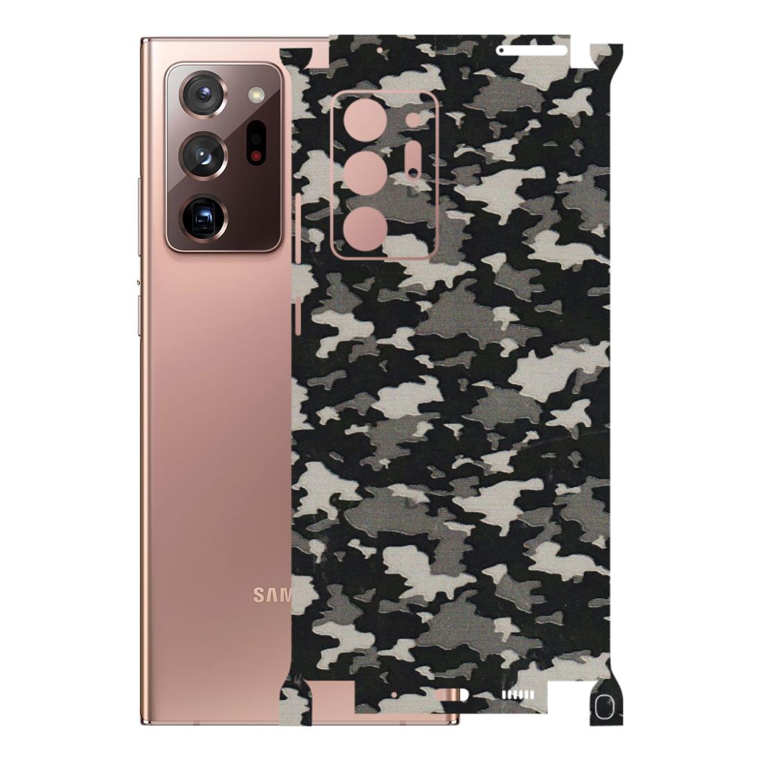 Samsung M/F/Note/Flip and C Phone Skins (All Models) - Black/Grey Camoflaunge - 3D Embossed Finish (L-142) Samsung Galaxy Note 20 Ultra