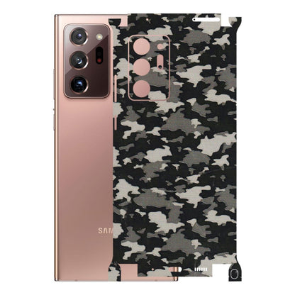 Samsung M/F/Note/Flip and C Phone Skins (All Models) - Black/Grey Camoflaunge - 3D Embossed Finish (L-142) Samsung Galaxy Note 20 Ultra
