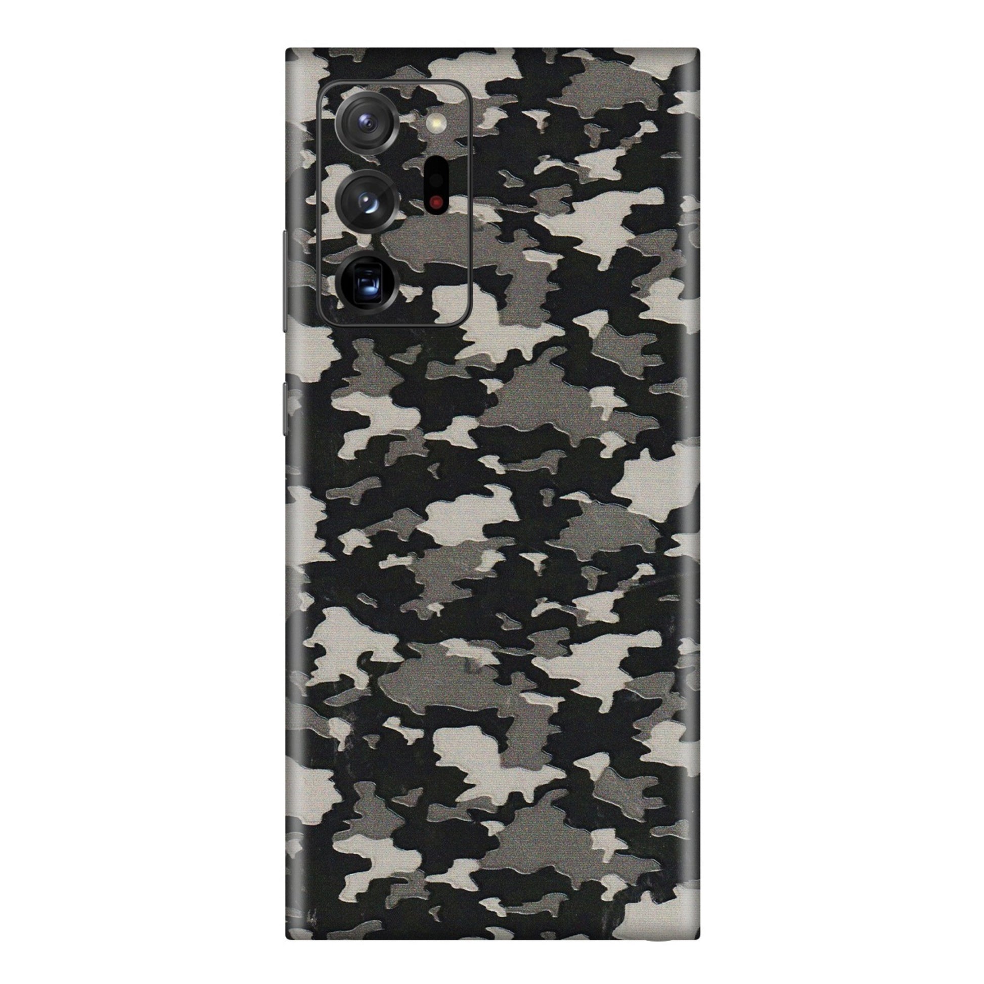 Samsung M/F/Note/Flip and C Phone Skins (All Models) - Black/Grey Camoflaunge - 3D Embossed Finish (L-142) Samsung Galaxy Note 20 Ultra