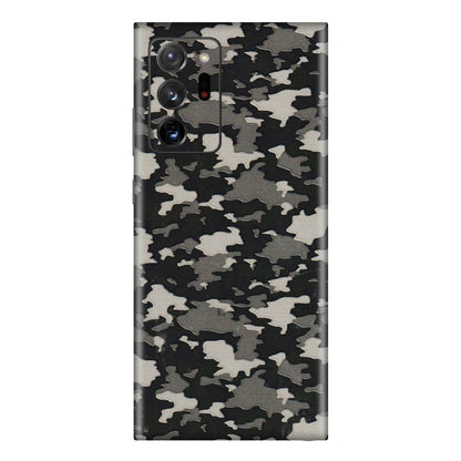 Samsung M/F/Note/Flip and C Phone Skins (All Models) - Black/Grey Camoflaunge - 3D Embossed Finish (L-142) Samsung Galaxy Note 20 Ultra