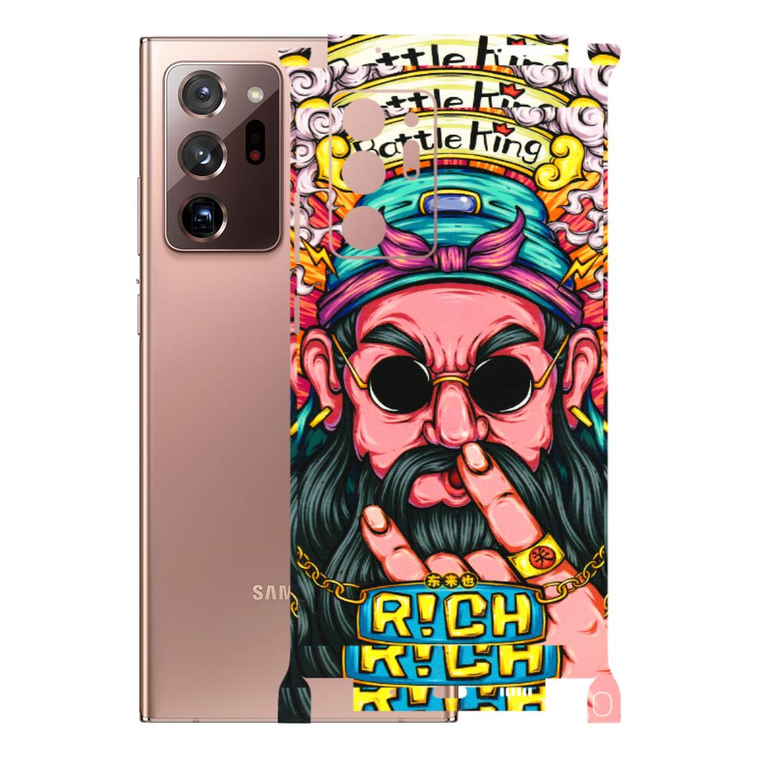 Samsung M/F/Note/Flip and C Phone Skins (All Models) - Battle King Dude Face - 3D Embossed Finish (L-178) Samsung Galaxy Note 20 Ultra