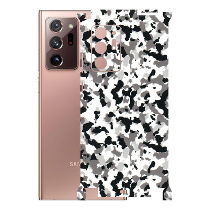 Samsung M/F/Note/Flip and C Phone Skins (All Models) - White Black Camouflage - 3D Embossed Finish (L-18) Samsung Galaxy Note 20 Ultra