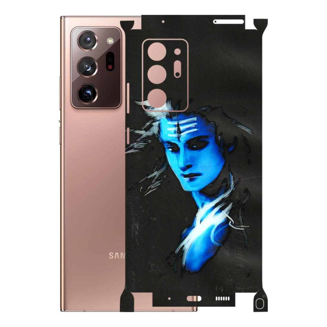 Samsung M/F/Note/Flip and C Phone Skins (All Models) - Har Har Mahadev Blue/Black - 3D Embossed Finish (L-185) Samsung Galaxy Note 20 Ultra