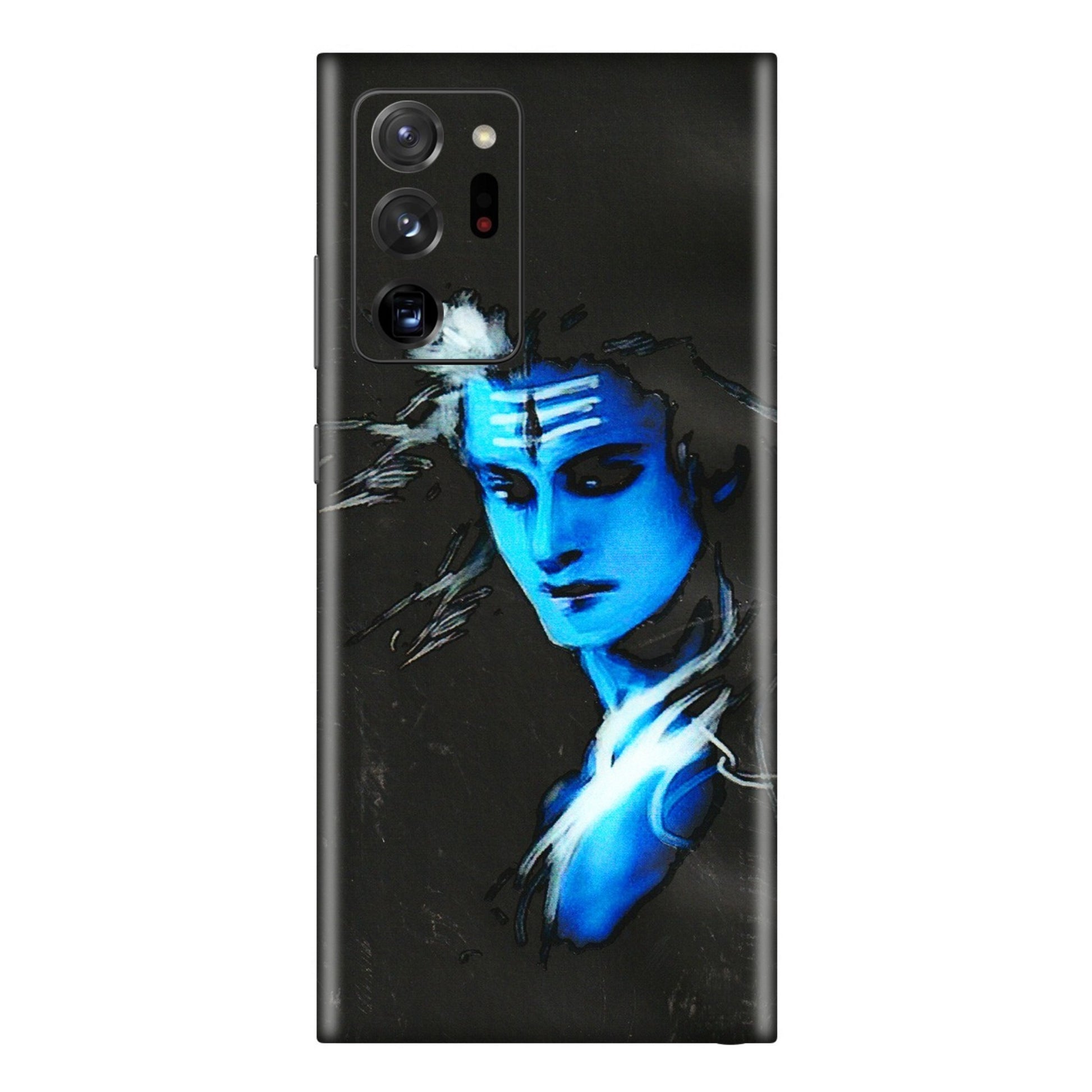 Samsung M/F/Note/Flip and C Phone Skins (All Models) - Har Har Mahadev Blue/Black - 3D Embossed Finish (L-185) Samsung Galaxy Note 20 Ultra