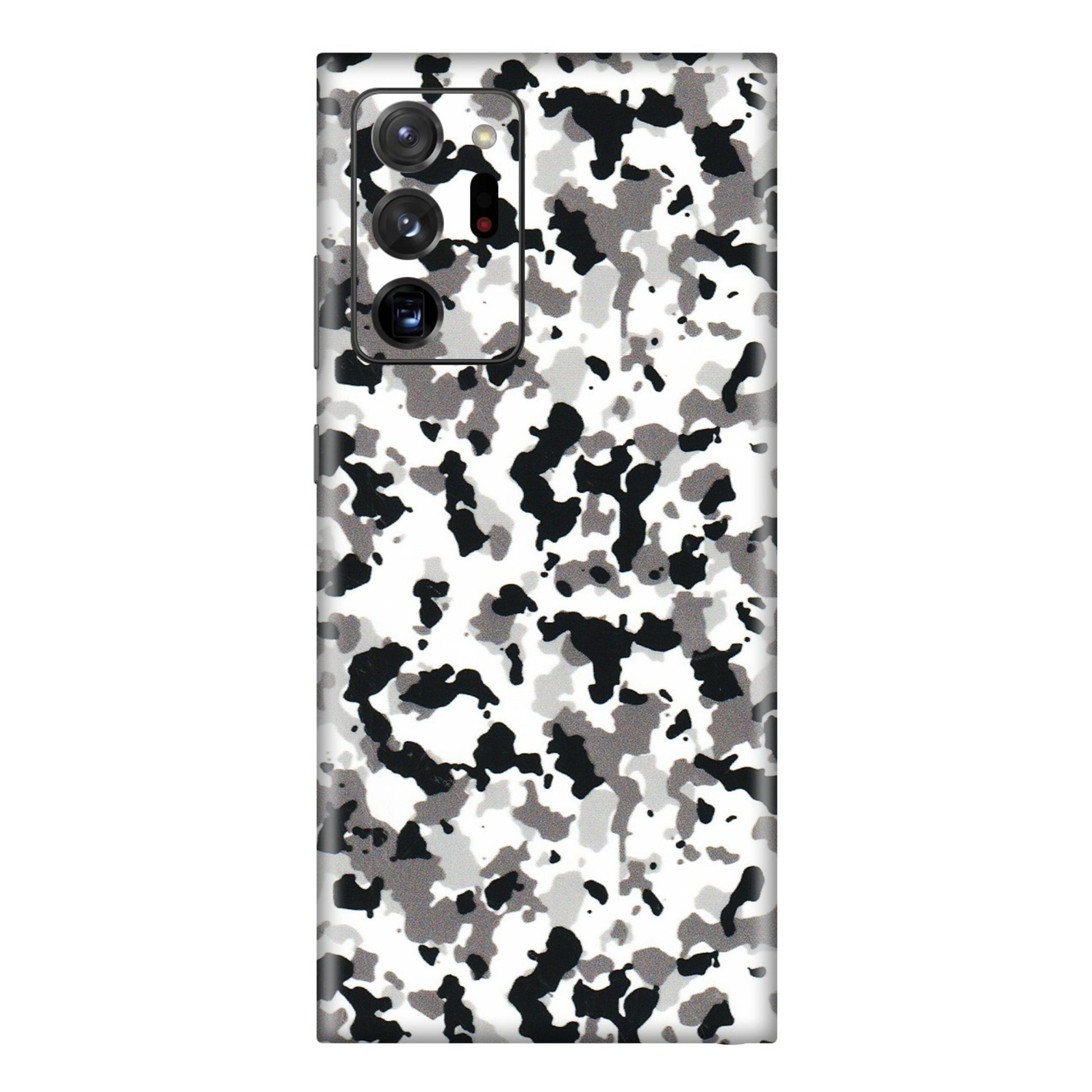 Samsung M/F/Note/Flip and C Phone Skins (All Models) - White Black Camouflage - 3D Embossed Finish (L-18) Samsung Galaxy Note 20 Ultra