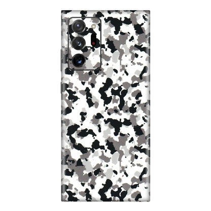Samsung M/F/Note/Flip and C Phone Skins (All Models) - White Black Camouflage - 3D Embossed Finish (L-18) Samsung Galaxy Note 20 Ultra