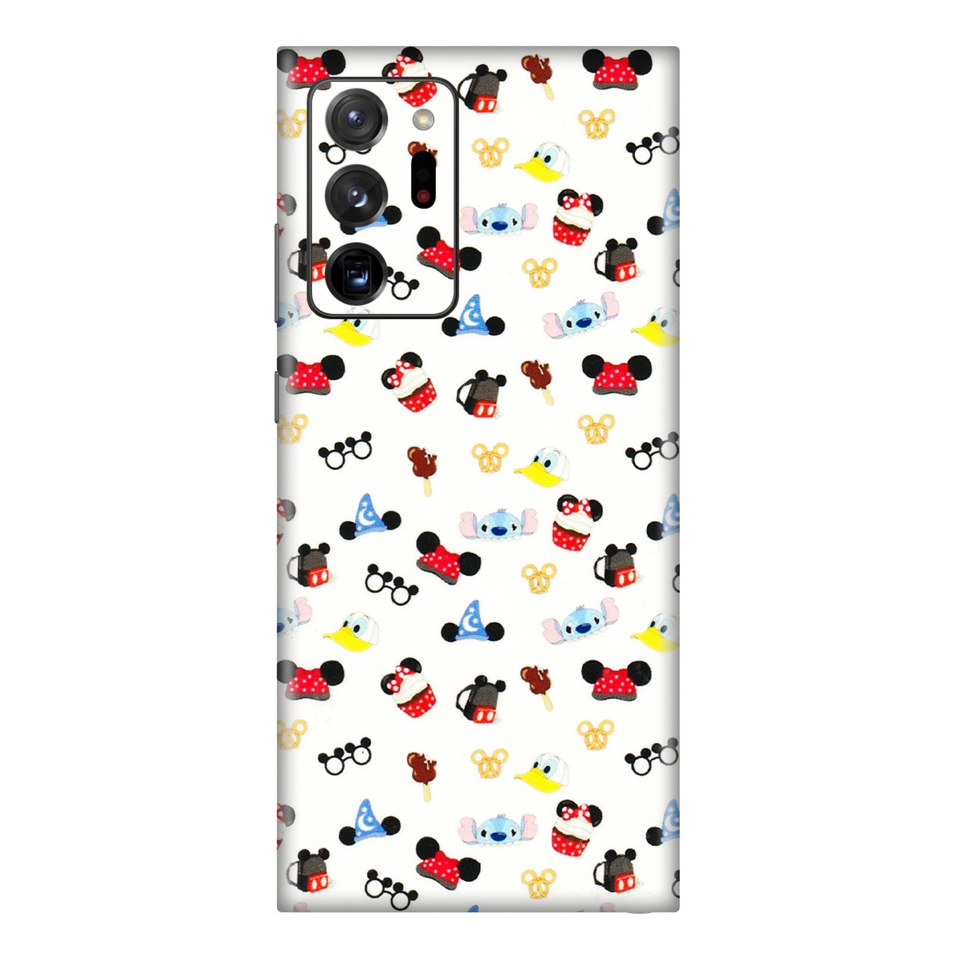 Samsung M/F/Note/Flip and C Phone Skins (All Models) - Minnie Mouse & Donald Doodles s - 3D Embossed Finish (L-194) Samsung Galaxy Note 20 Ultra