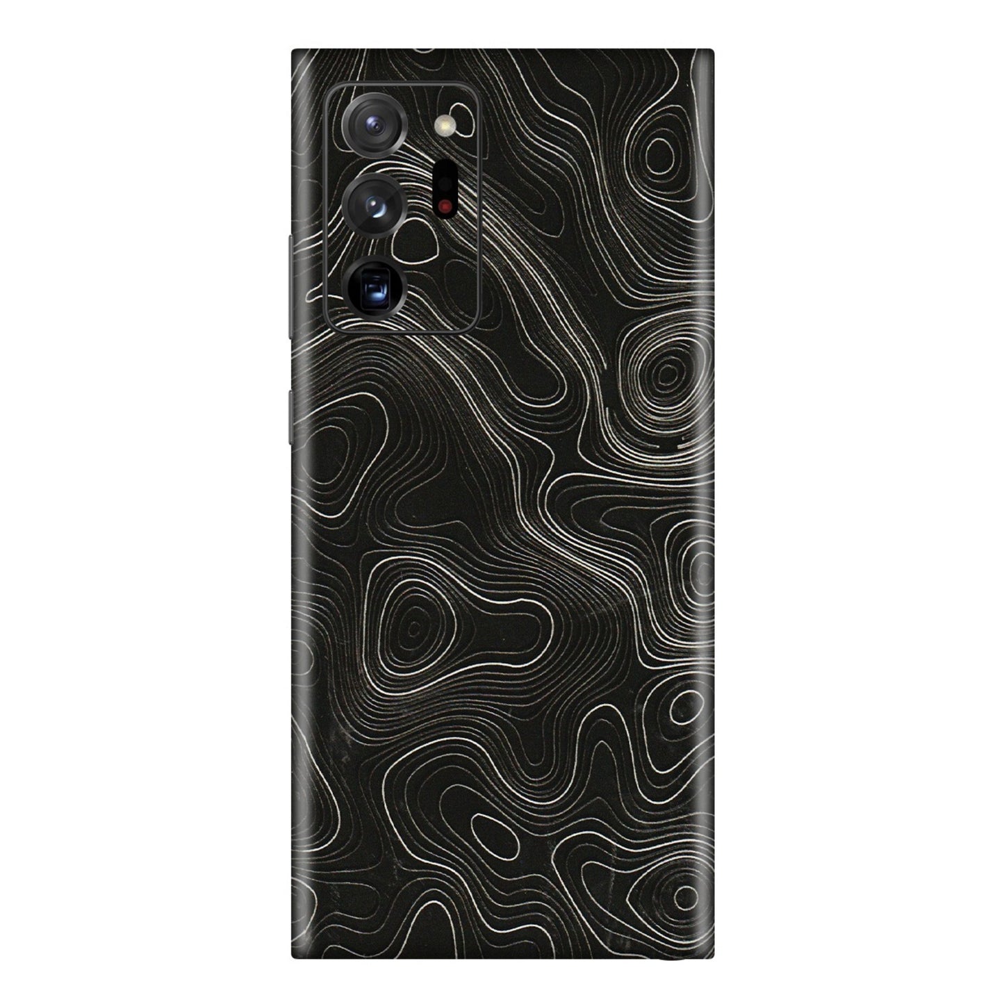 Samsung M/F/Note/Flip and C Phone Skins (All Models) - Black Swirl - 3D Embossed Finish (L-196) Samsung Galaxy Note 20 Ultra