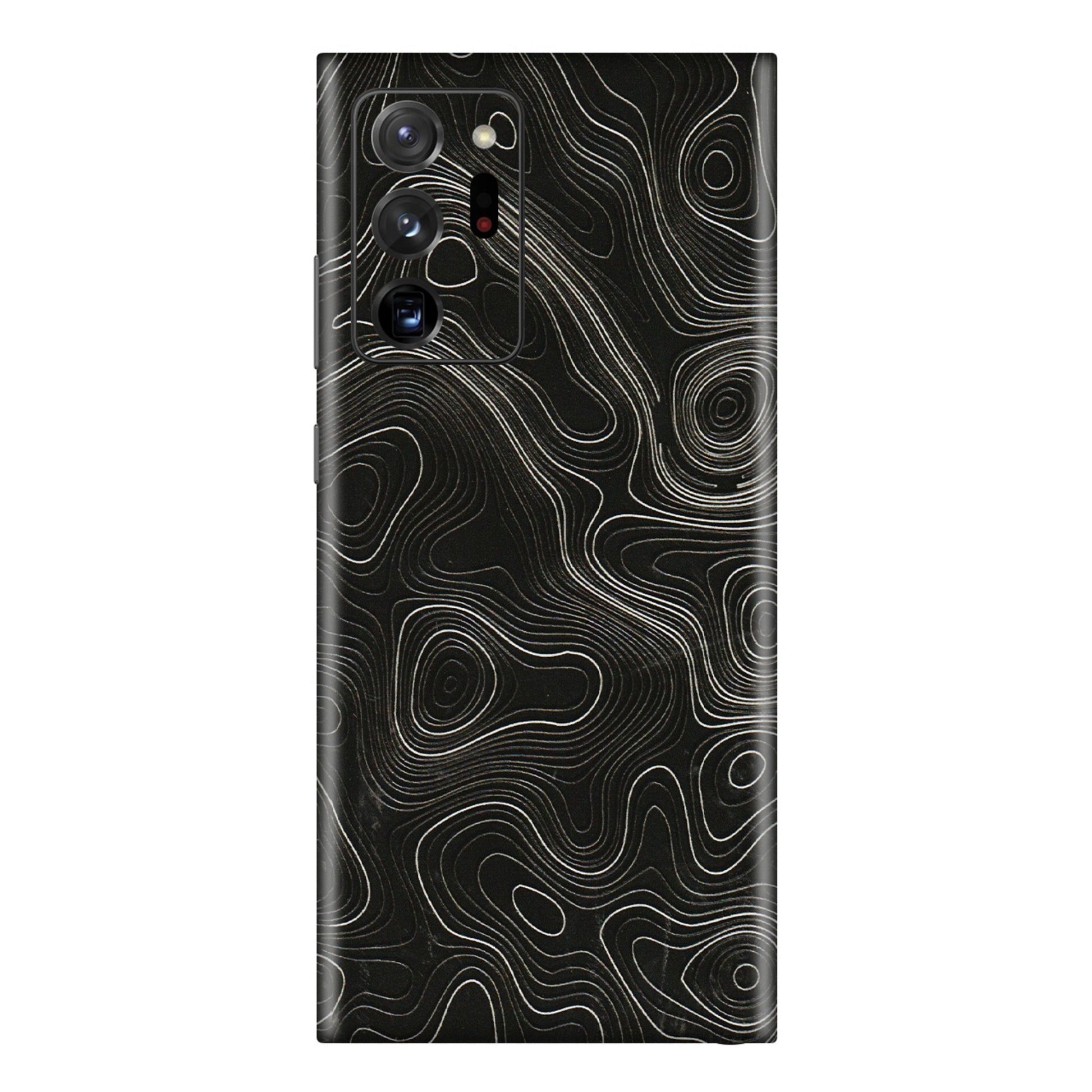 Samsung M/F/Note/Flip and C Phone Skins (All Models) - Black Swirl - 3D Embossed Finish (L-196) Samsung Galaxy Note 20 Ultra