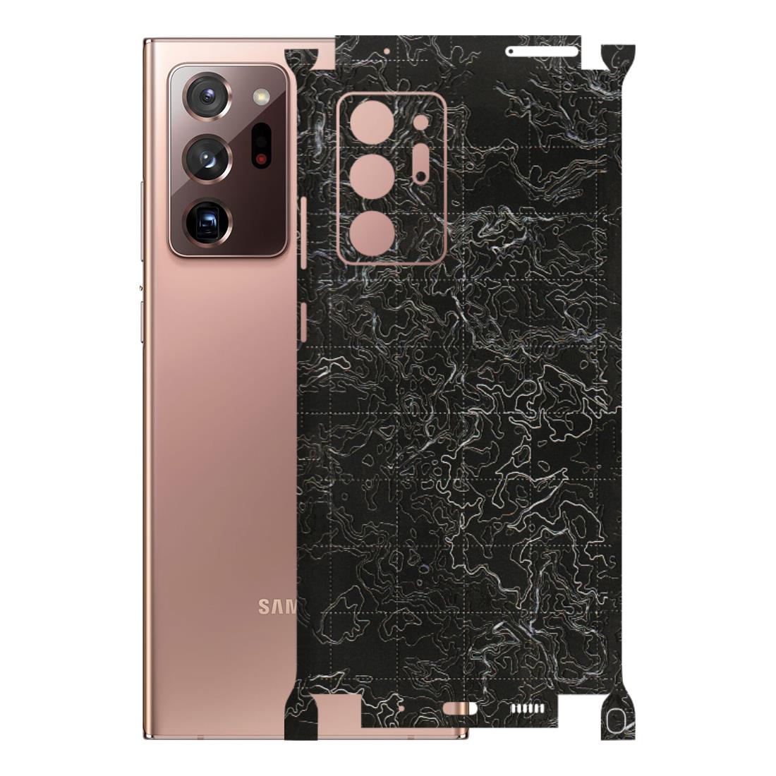 Samsung M/F/Note/Flip and C Phone Skins (All Models) - Black map Texture - 3D Embossed Finish (L-201) Samsung Galaxy Note 20 Ultra