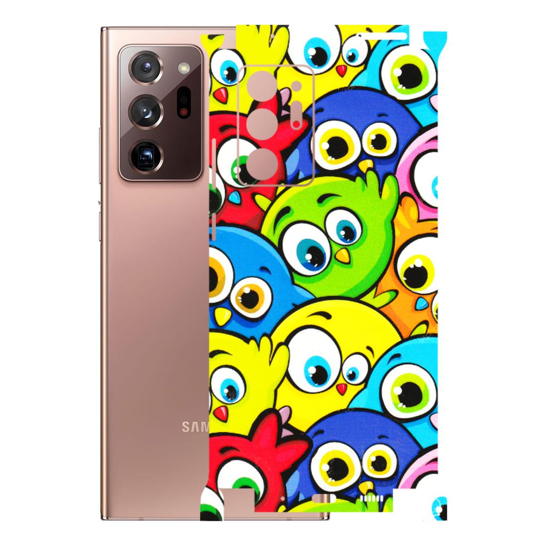 Samsung M/F/Note/Flip and C Phone Skins (All Models) - Cute Fluffy Birds - 3D Embossed Finish (L-213) Samsung Galaxy Note 20 Ultra