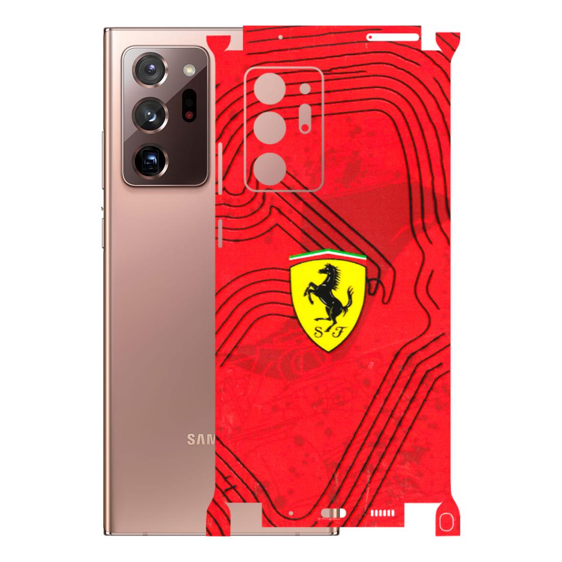 Samsung M/F/Note/Flip and C Phone Skins (All Models) - Red Ferrari Logo Stylish - 3D Embossed Finish (L-238) Samsung Galaxy Note 20 Ultra