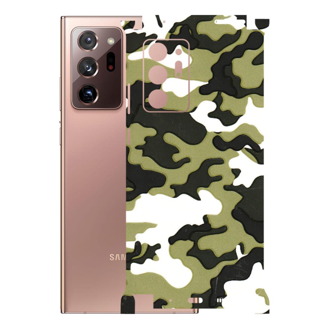 Samsung M/F/Note/Flip and C Phone Skins (All Models) - Camouflages White And Green - 3D Embossed Finish (L-243) Samsung Galaxy Note 20 Ultra
