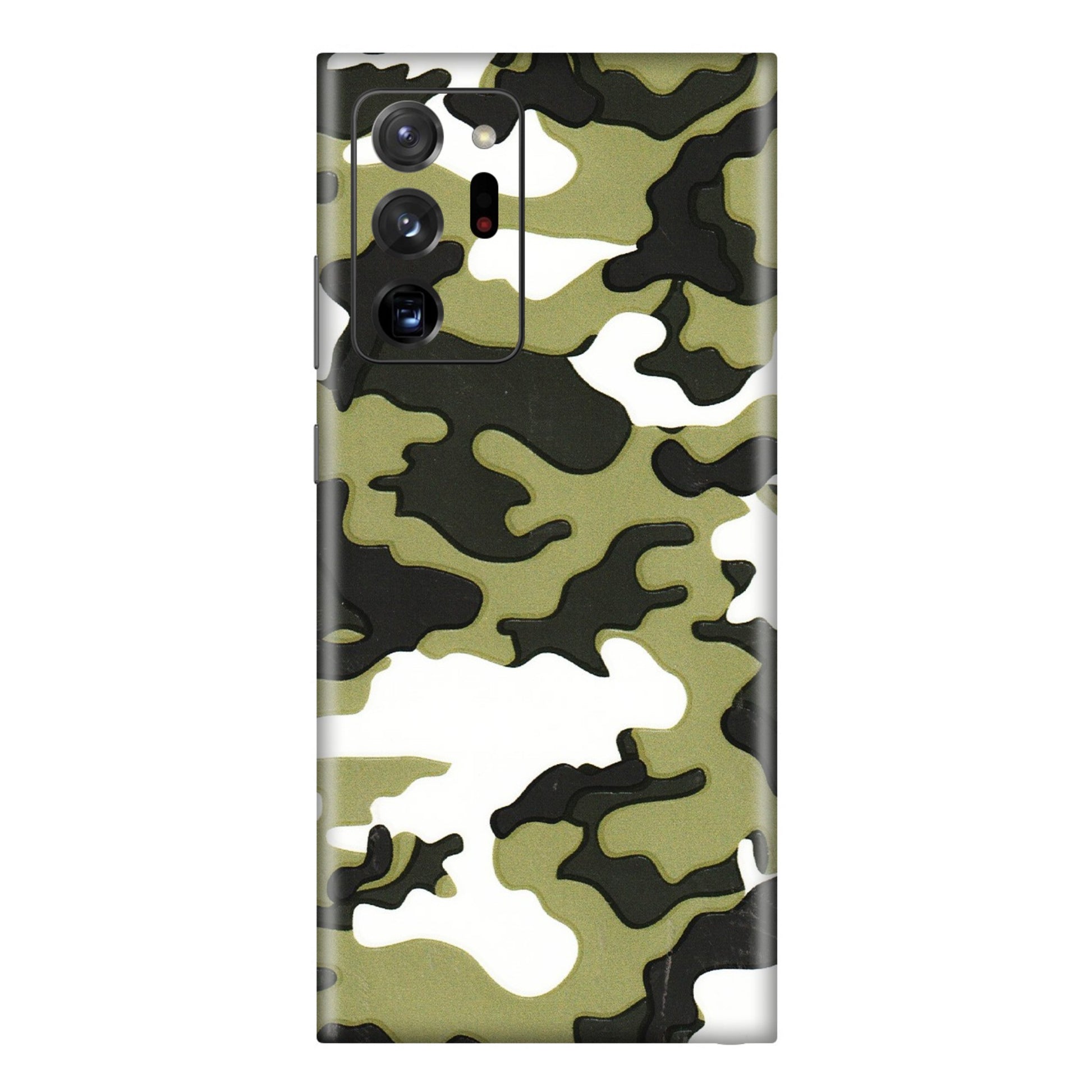 Samsung M/F/Note/Flip and C Phone Skins (All Models) - Camouflages White And Green - 3D Embossed Finish (L-243) Samsung Galaxy Note 20 Ultra