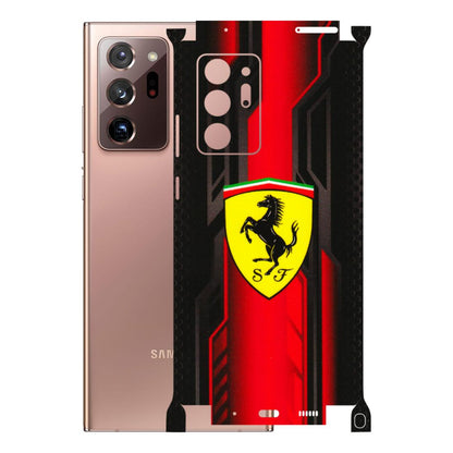 Samsung M/F/Note/Flip and C Phone Skins (All Models) - Black Ferrari Logo - 3D Embossed Finish (L-253) Samsung Galaxy Note 20 Ultra