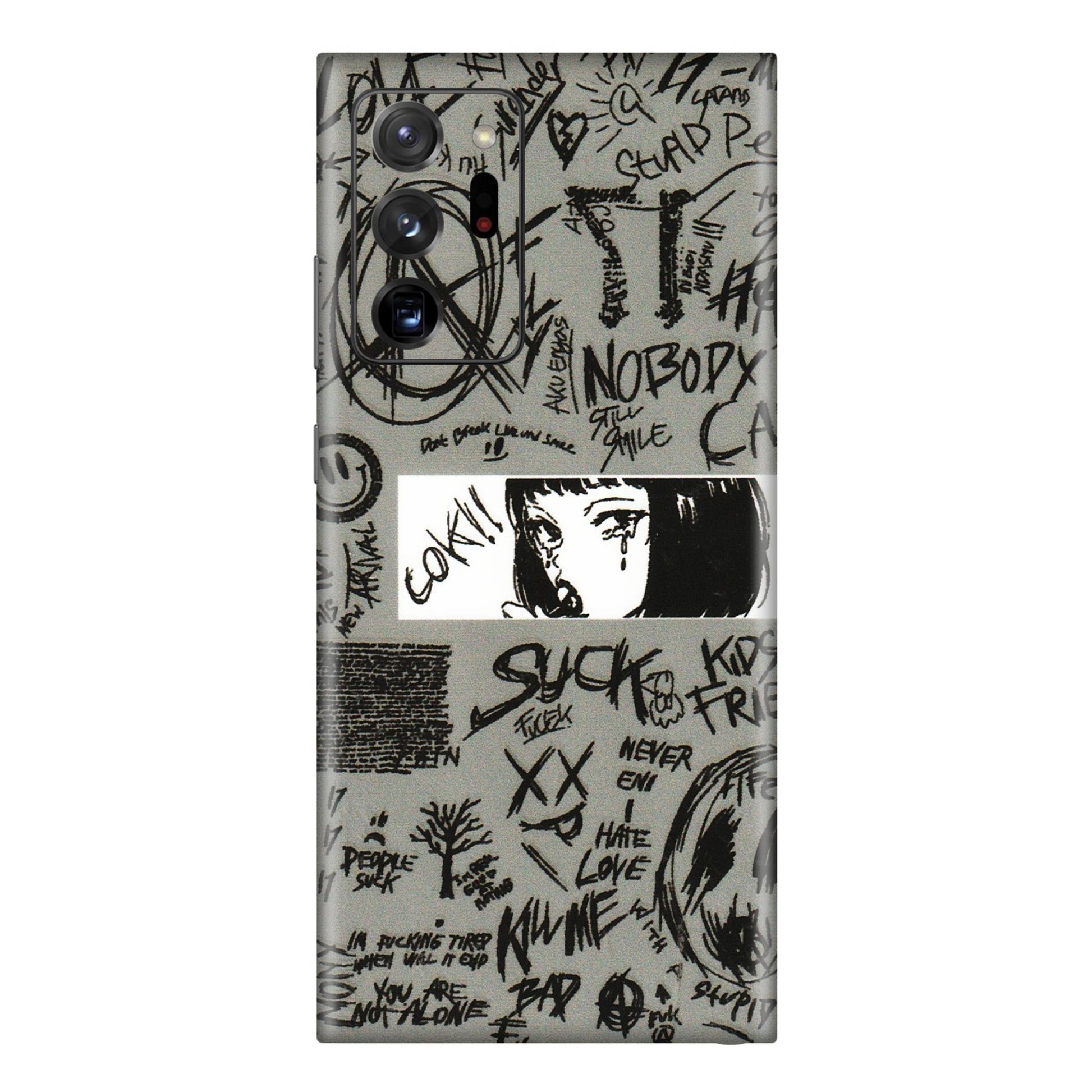 Samsung M/F/Note/Flip and C Phone Skins (All Models) - Never Have Love Anime - 3D Embossed Finish (L-260) Samsung Galaxy Note 20 Ultra