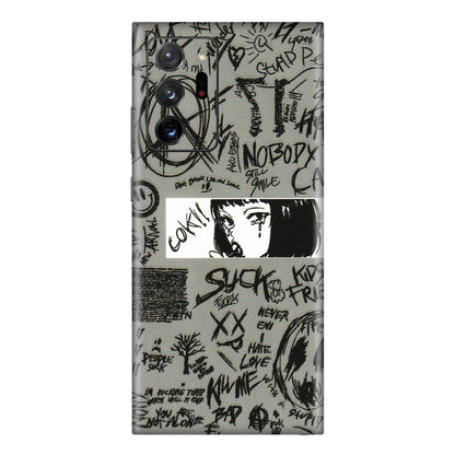 Samsung M/F/Note/Flip and C Phone Skins (All Models) - Never Have Love Anime - 3D Embossed Finish (L-260) Samsung Galaxy Note 20 Ultra