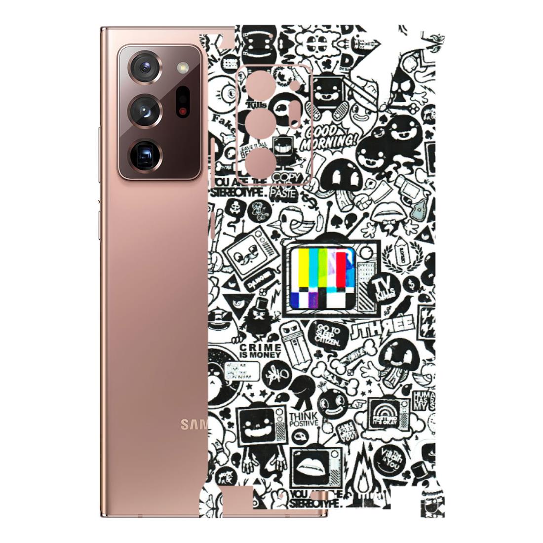 Samsung M/F/Note/Flip and C Phone Skins (All Models) - Doodles Positive Art - 3D Embossed Finish (L-263) Samsung Galaxy Note 20 Ultra
