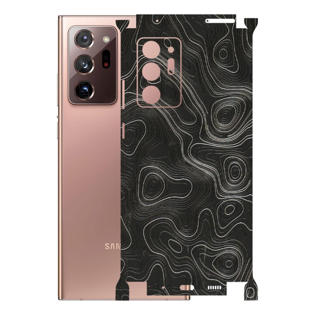 Samsung M/F/Note/Flip and C Phone Skins (All Models) - Abstract White Line Map - 3D Embossed Finish (L-269) Samsung Galaxy Note 20 Ultra