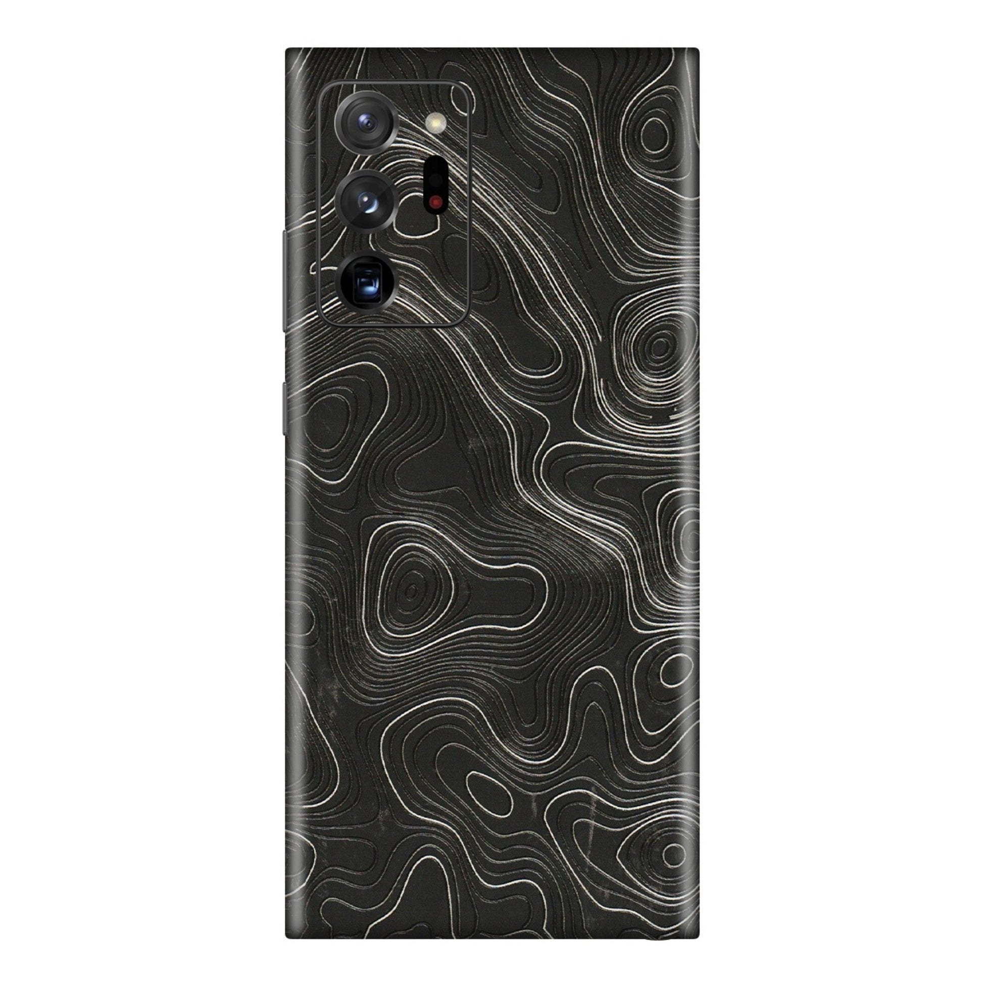 Samsung M/F/Note/Flip and C Phone Skins (All Models) - Abstract White Line Map - 3D Embossed Finish (L-269) Samsung Galaxy Note 20 Ultra