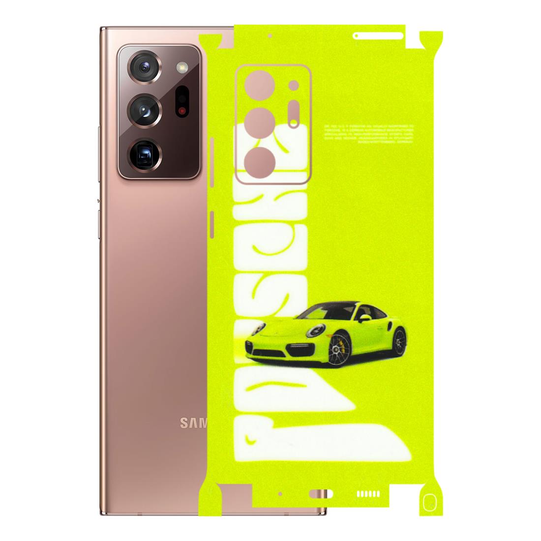 Samsung M/F/Note/Flip and C Phone Skins (All Models) - Lime Green Porche - 3D Embossed Finish (L-30) Samsung Galaxy Note 20 Ultra
