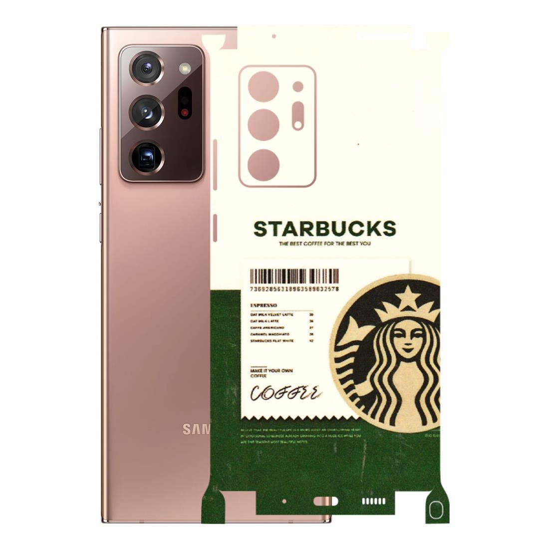 Samsung M/F/Note/Flip and C Phone Skins (All Models) - Starbucks Barcode - 3D Embossed Finish (L-308) Samsung Galaxy Note 20 Ultra