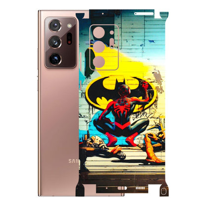 Samsung M/F/Note/Flip and C Phone Skins (All Models) - New Spiderman Bat Logo - 3D Embossed Finish (L-309) Samsung Galaxy Note 20 Ultra
