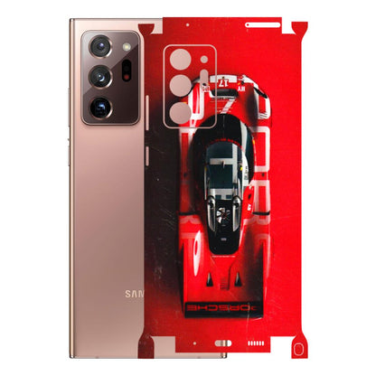 Samsung M/F/Note/Flip and C Phone Skins (All Models) - Red Porsche Car Logo - 3D Embossed Finish (L-315) Samsung Galaxy Note 20 Ultra