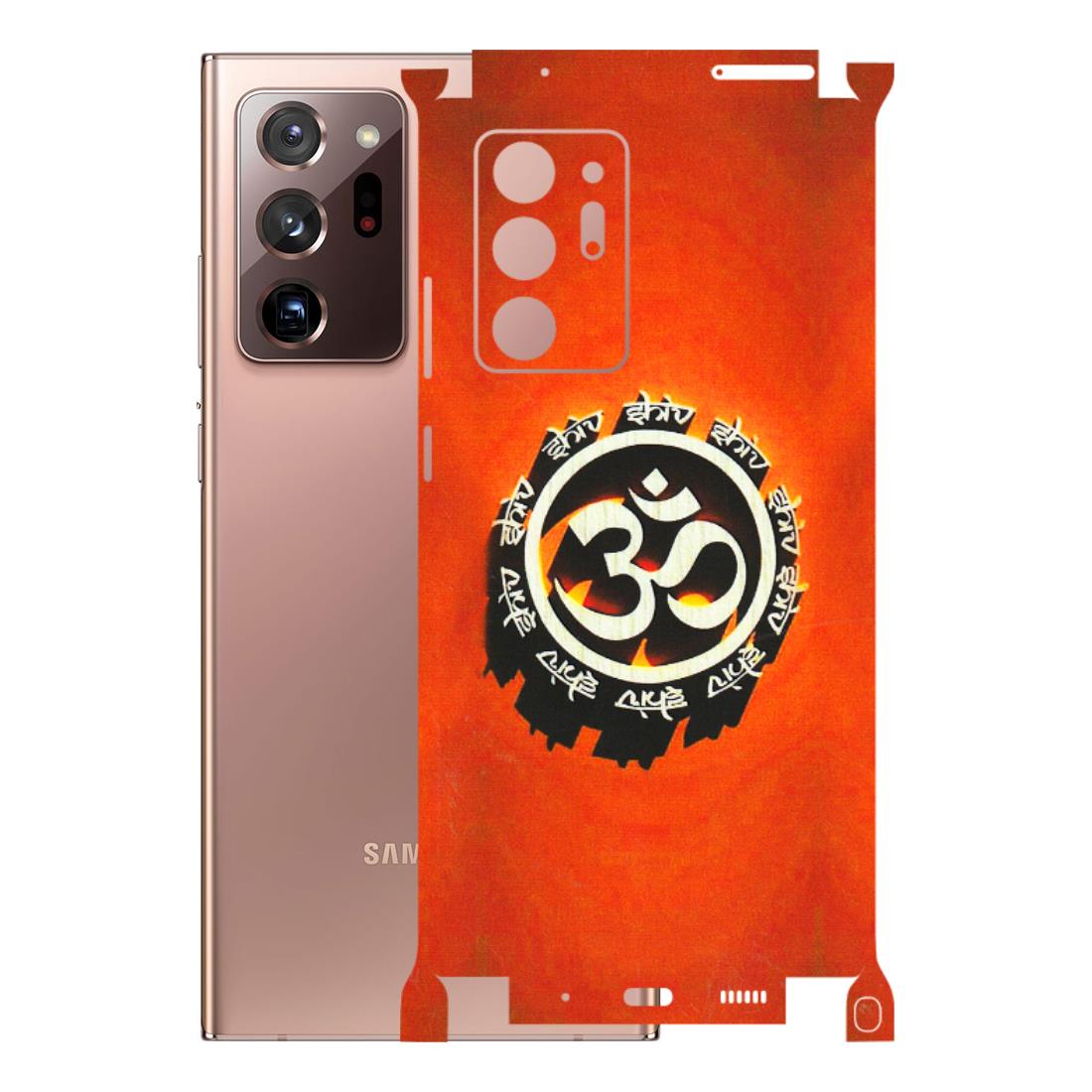 Samsung M/F/Note/Flip and C Phone Skins (All Models) - Aum Shiv Orange - 3D Embossed Finish (L-32) Samsung Galaxy Note 20 Ultra