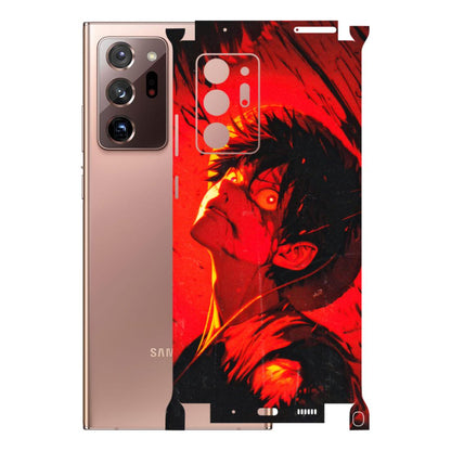 Samsung M/F/Note/Flip and C Phone Skins (All Models) - D.Luffy Power Up One Piece Anime - 3D Embossed Finish (L-326) Samsung Galaxy Note 20 Ultra