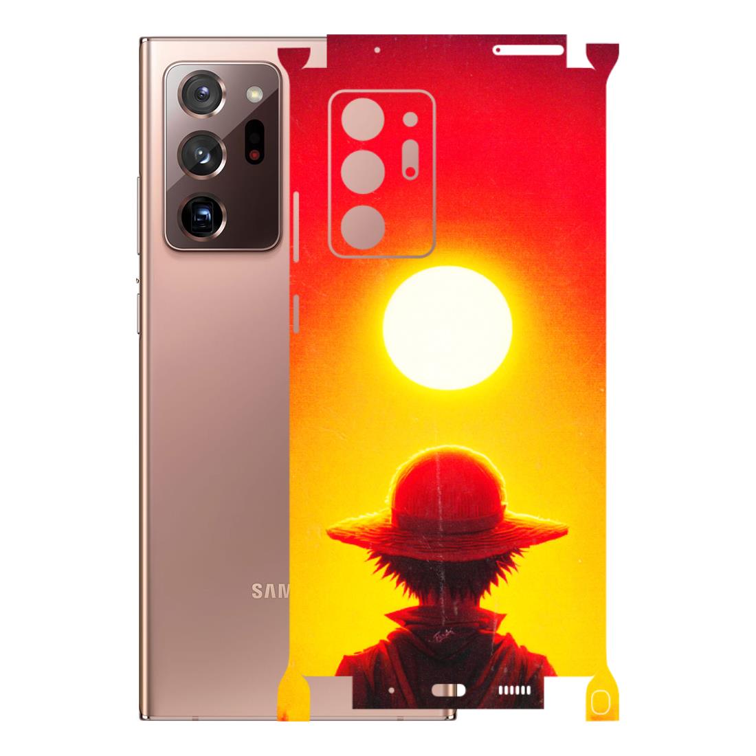 Samsung M/F/Note/Flip and C Phone Skins (All Models) - Cool Sunset With Monkey D.Luffy Anime - 3D Embossed Finish (L-329) Samsung Galaxy Note 20 Ultra